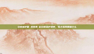 日常维护篇 观背青鳉缸日常维护清单，每天每周要做什么